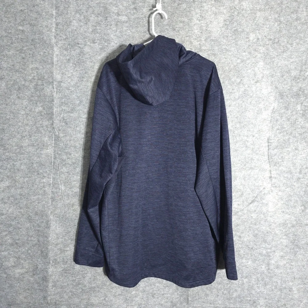 New York Yankees Mens 2XL Navy Blue MLB Authentic Hoodie Space Dye 2390 Majestic